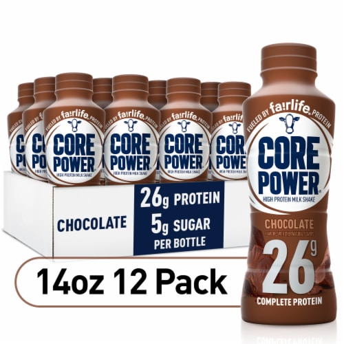 Core Power Chocolate Protein Shake Perspective: front