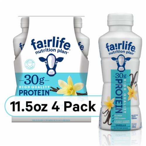 Fairlife Nutrition Plan Vanilla No Sugar Added High-Protein Vitamin-Enhanced Shake Perspective: front
