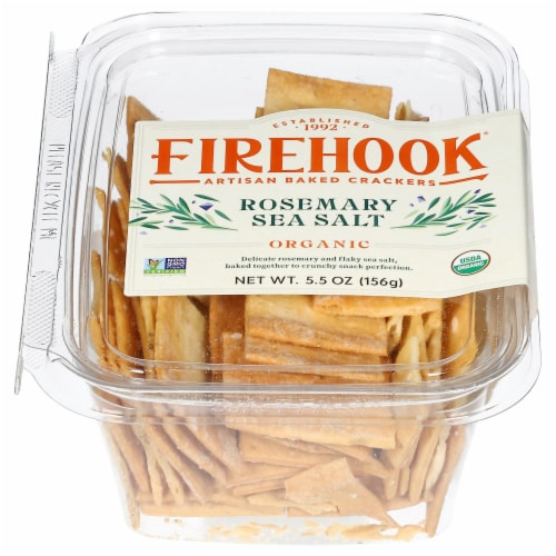 Firehook Organic Rosemary Sea Salt Artisan Baked Crackers 5.5 oz Perspective: front