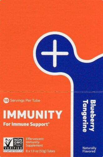 NUUN Blueberry Tangerine Immune System Support Drink Tablets Perspective: front