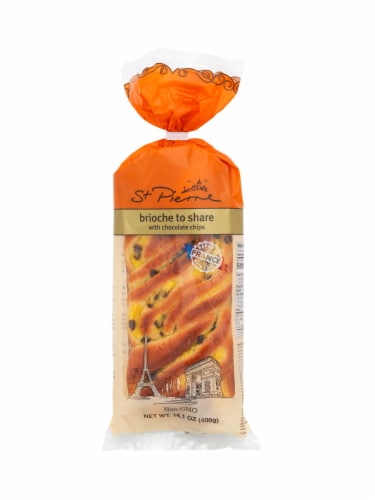 St Pierre Brioche to Share with Chocolate Chips Perspective: front