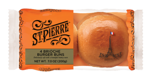 St Pierre® Brioche Hamburger Buns Perspective: front