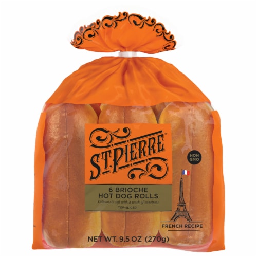 St. Pierre® Brioche Hot Dog Buns Perspective: front