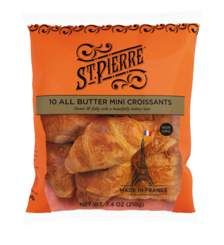 St Pierre® French Bakery All Butter Mini Croissants Perspective: front