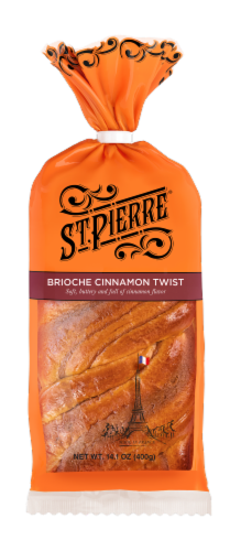 St Pierre Cinnamon Brioche Twist Hand Braided Bread Perspective: front