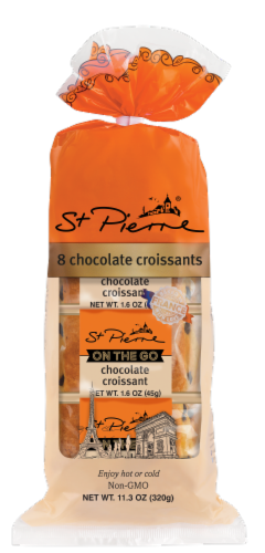 St Pierre Large Chocolate Croissants Perspective: front