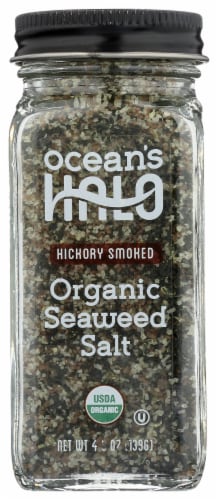 Ocean's Halo Hickory Smoked Organic Seaweed Salt Perspective: front