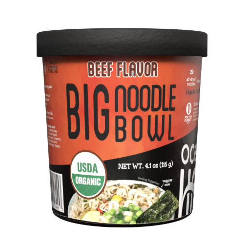 Ocean's Halo Vegan Beef Big Noodle Bowl Perspective: front