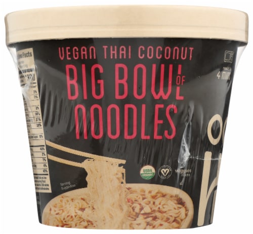 Ocean's Halo Organic Vegan Thai Coconut Big Bowl of Noodles Perspective: front