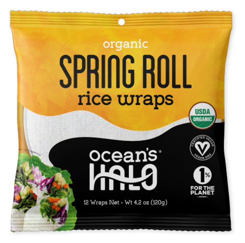 Ocean's Halo® Organic Spring Roll Rice Wraps Perspective: front