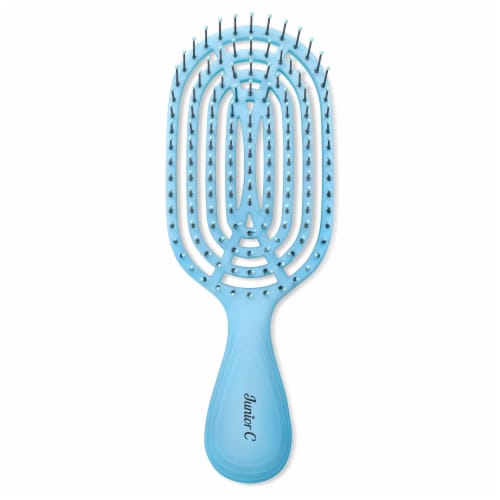 Patented Junior C Detangling Brush - Blue by NuWay 4Hair for Unisex - 1 Pc Hair Brush Perspective: front