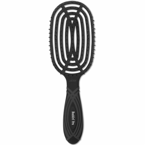 Circular Venting Detangling Double C Brush - Black Perspective: front