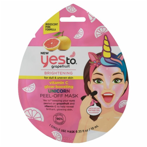 Yes To® Grapefruit Vitamin C Glow-Boosting Unicorn Peel-Off Mask Perspective: front