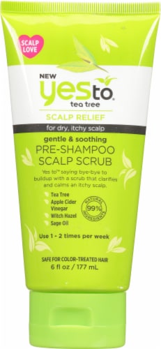 Yes To Tea Tree Scalp Relief Pre-Shampoo Scalp Scrub Perspective: front