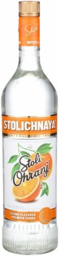 Stolichnaya Orange Vodka Perspective: front