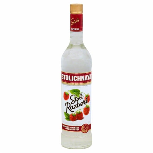 Stolichnaya Razberi Vodka Perspective: front