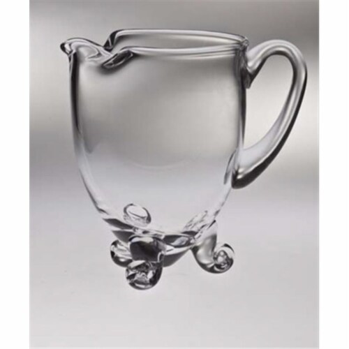 Majestic Gifts T-133 Classic Clear 80 oz. High Quality Glass Footed Pitcher Perspective: front