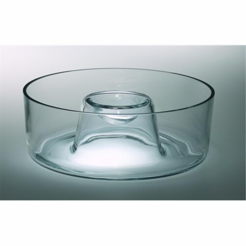 Majestic Gifts T-300 Classic clear 11 in. High Quality Glass Chip And Dip Perspective: front