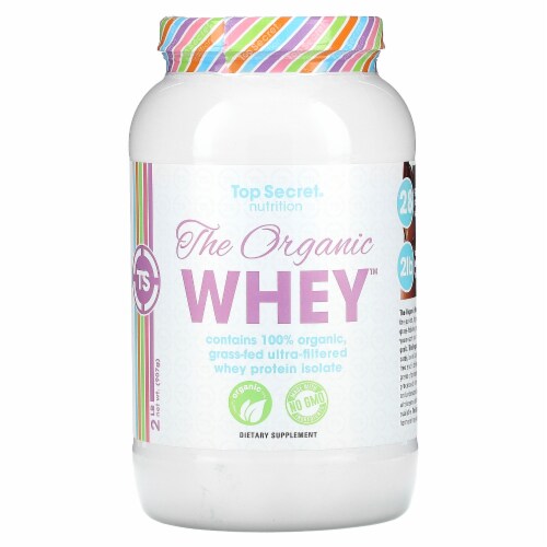 Top Secret Nutrition The Organic Whey Chocolate Fudge Milkshake - 2 lb (907 g) Perspective: front