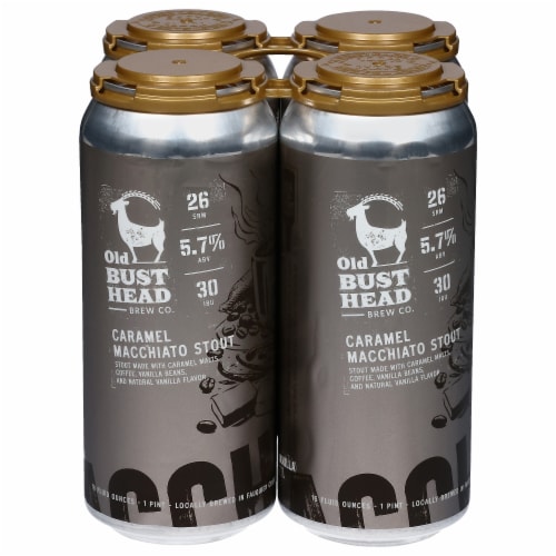Old Bust Head Brew Co. Caramel Macchiato Stout Perspective: front