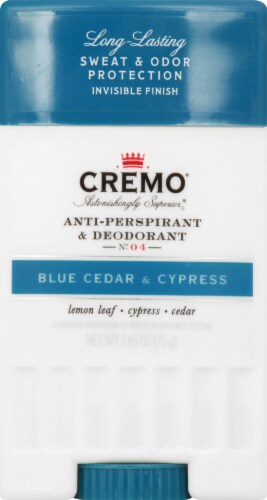 Cremo® Blue Cedar & Cypress Anti-Perspirant and Deodorant Perspective: front