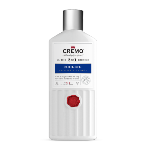 Cremo Cooling Citrus & Mint Leaf 2 in 1 Shampoo & Conditioner Perspective: front