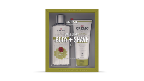 Cremo® Sage & Citrus Body+Shave Kit Perspective: front