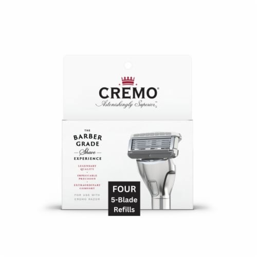 Cremo Men's Barber Grade 5-Blade Razor Refills Perspective: front