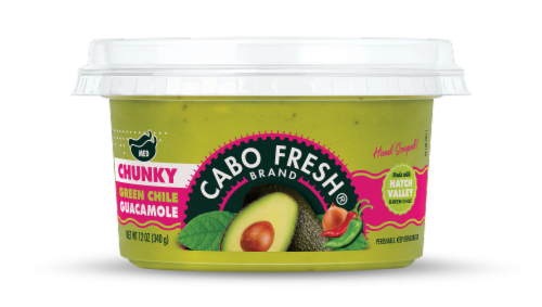 Cabo Fresh® Medium Chunky Green Chile Guacamole Perspective: front