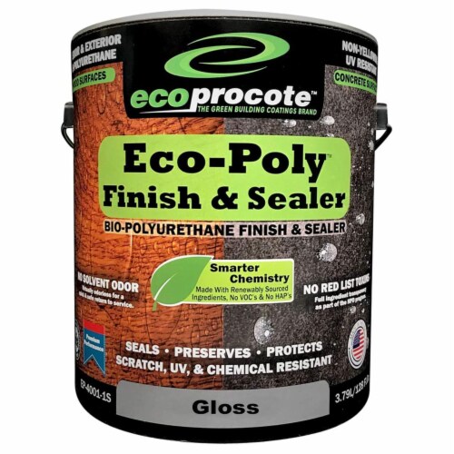 EcoProCote Eco-Poly Wood Floor and Concrete Finish and Sealer, 1 Gallon, Gloss Perspective: front
