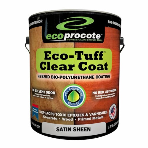 EcoProCote Eco-Poly Wood Floor and Concrete Finish and Sealer, 1 Gallon, Satin Perspective: front