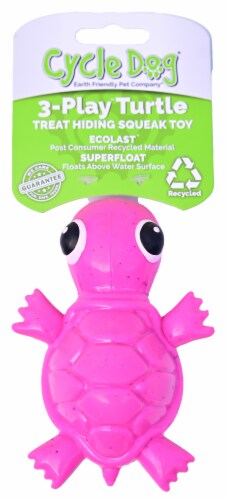 Cycle Dog Mini Fuchsia 3-Play Turtle Dog Toy - Each