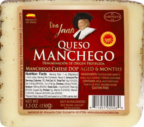 Don Juan Queso Manchego Cheese Perspective: front