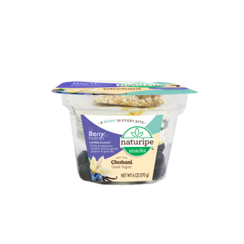 Naturipe Vanilla Crunch Chobani Greek Yogurt Berry Parfait Perspective: front
