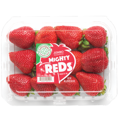 Naturipe Mighty Reds™ Jumbo Strawberries Perspective: front