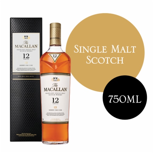 Macallan 12 Year Highland Single Malt Scotch Whisky, 750 mL