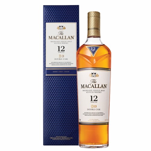 Macallan Double Cask Highland Single Malt Scotch Whiskey Perspective: front