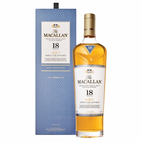 Macallan Triple Cask Matured Highland Single Malt Scotch Whiskey Perspective: front