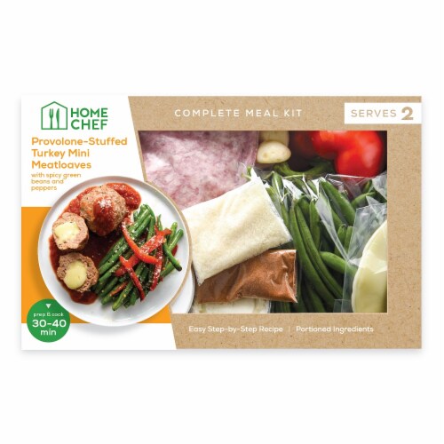 Home Chef Meal Kit Provolone Stuffed Turkey Mini Meatloaves Perspective: front