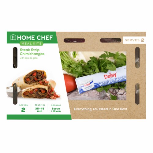 Home Chef Meal Kit Steak Strip Chimichangas Perspective: front