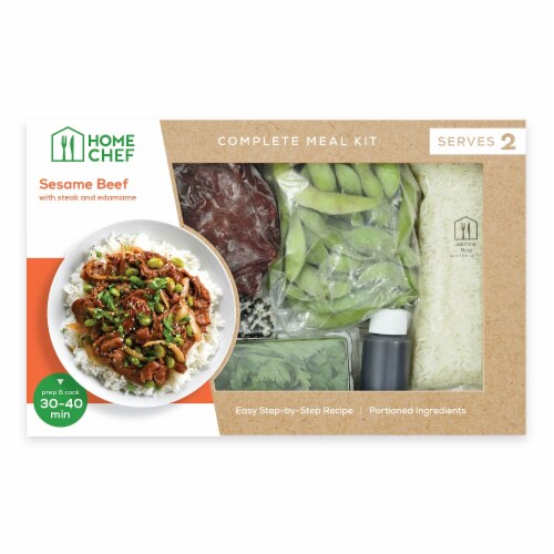 Home Chef Meal Kit Sesame Beef Perspective: front