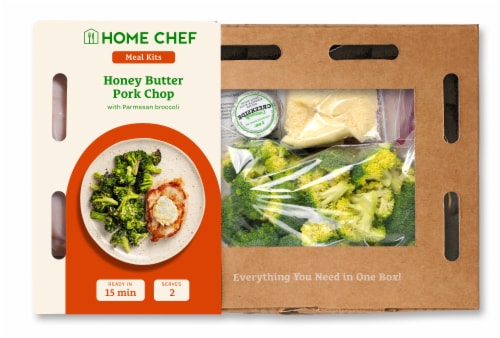 Home Chef® Meal Kit Honey Butter Pork Chop Perspective: front