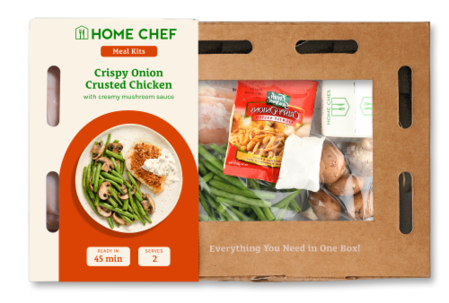 Home Chef Meal Kit Crispy Onion-Crusted Chicken with Creamy Mushroom