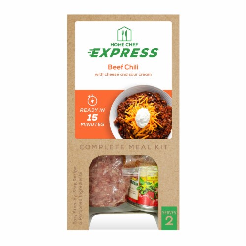 Home Chef Express Meal Kit Beef Chili Perspective: front