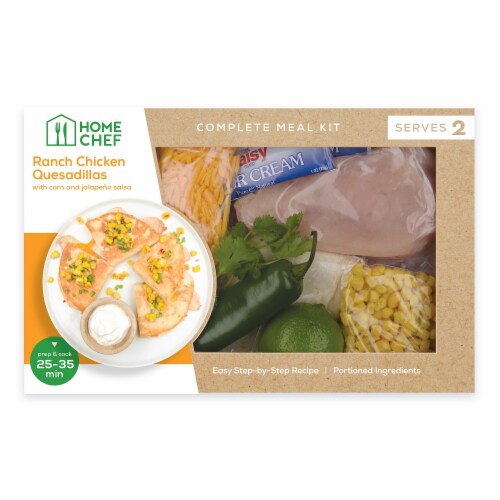 Home Chef Complete Meal Kit Ranch Chicken Quesadillas Perspective: front