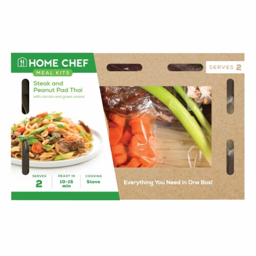 Home Chef Meal Kits Steak and Peanut Pad Thai Perspective: front