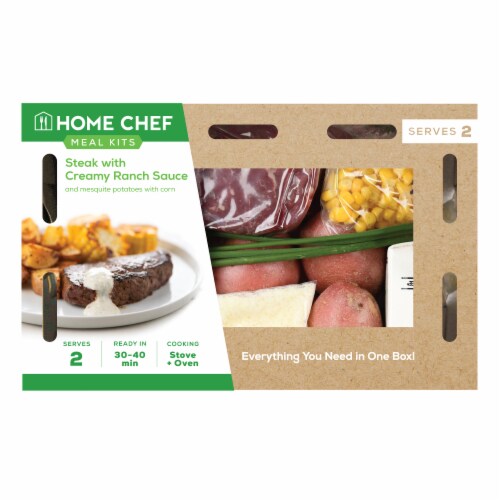 Home Chef Meal Kits Steak with Creamy Ranch Sauce Perspective: front