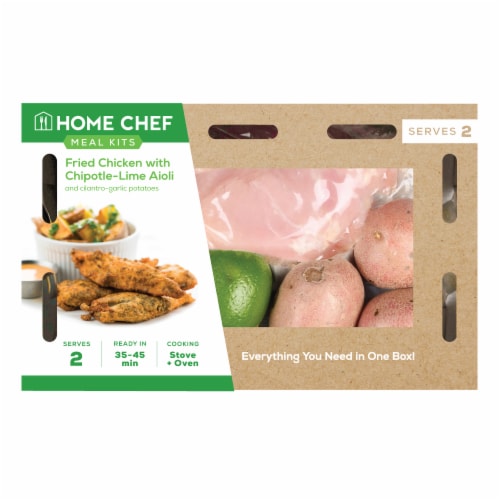 Home Chef Meal Kit Fried Chicken with Chipotle-Lime Aioli Perspective: front