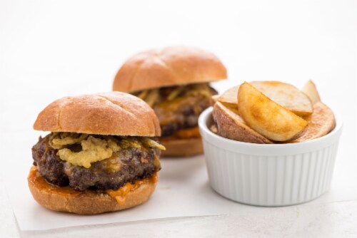 Home Chef Meal Kit Jalapeno Popper Sliders with Potatoes Perspective: front
