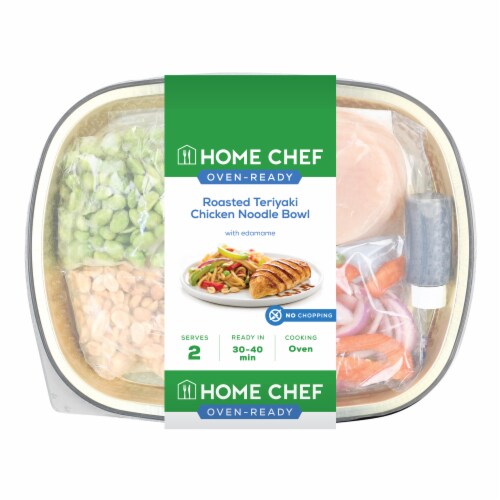 Home Chef Oven-Ready Roasted Teriyaki Chicken Noodle Bowl Perspective: front
